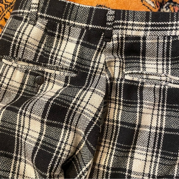 Vintage Wool Plaid Pleated Wide Leg Pants - Picture 2 of 4